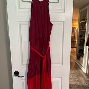 Lane Bryant Red Halter Sundress Midi